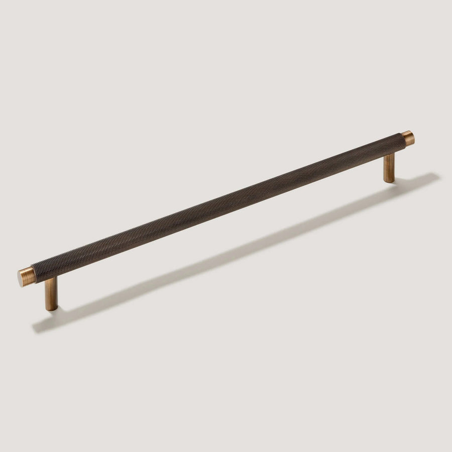 Kepler 18" Knurled Appliance Pull - Solid Brass