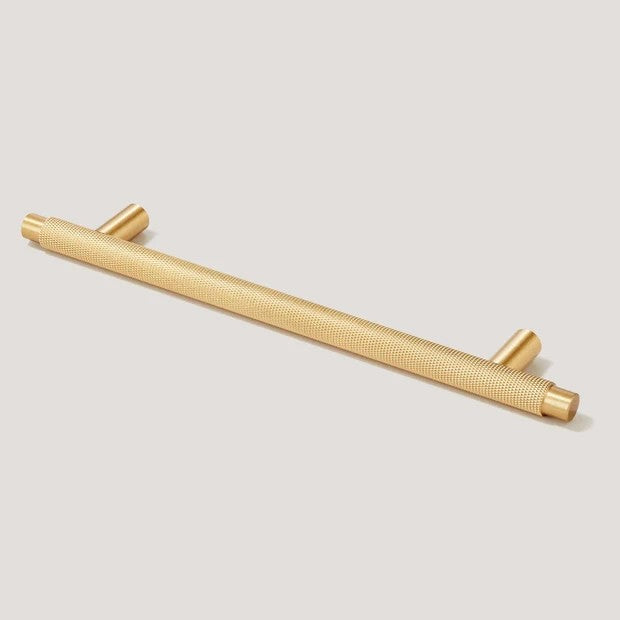 Kepler 6-5/16" Knurled Cabinet Pull - Solid Brass