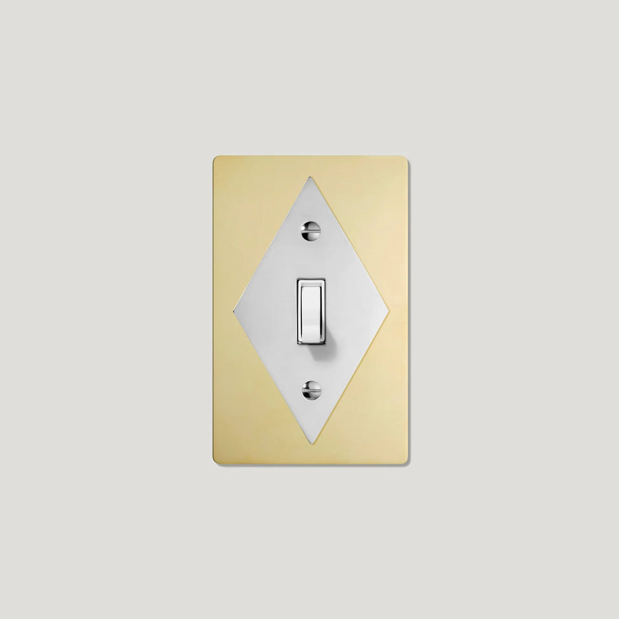 Jasper 1G Diamond Toggle Light Switch - Solid Brass