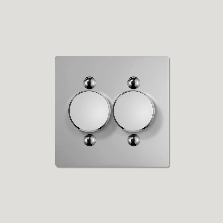 Jasper 2G Dimmer Light Switch - Solid Brass
