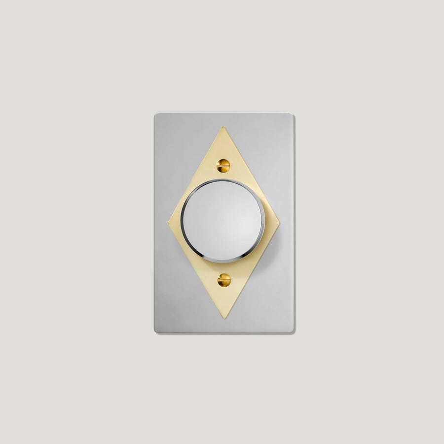 Jasper 1G Diamond Dimmer Light Switch - Solid Brass