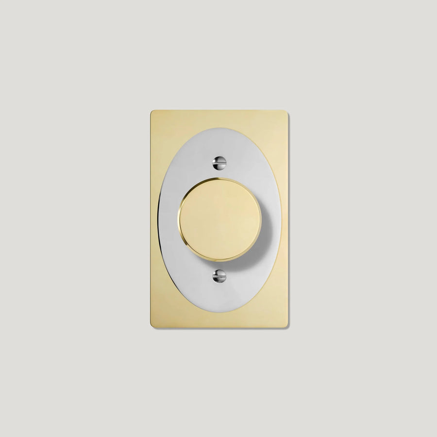Jasper 1G Oval Dimmer Light Switch - Solid Brass