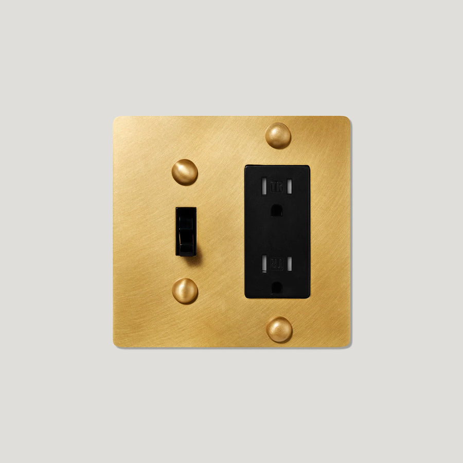 Jasper 2G Toggle Light Switch & Outlet - Solid Brass