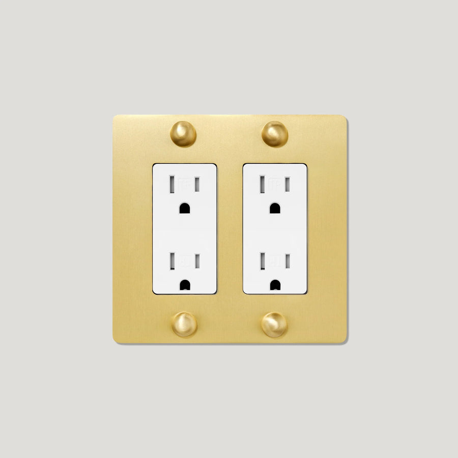 Jasper 2G Outlet - Solid Brass