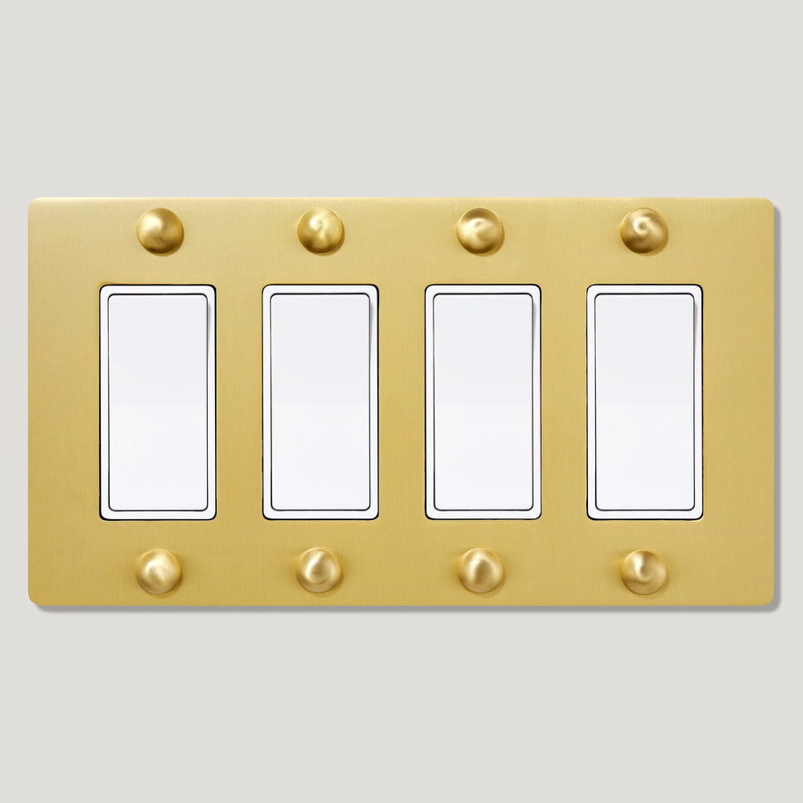 Jasper 4G Rocker Light Switch - Solid Brass