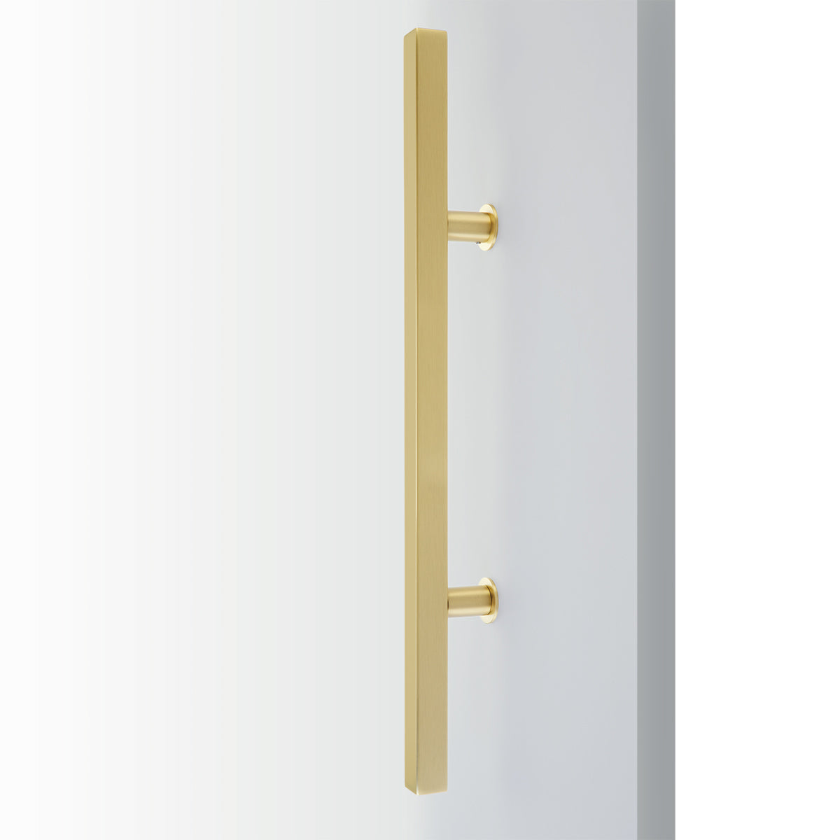 Emtek 24 Inch Square Stainless Steel Door Pull in Satin Brass